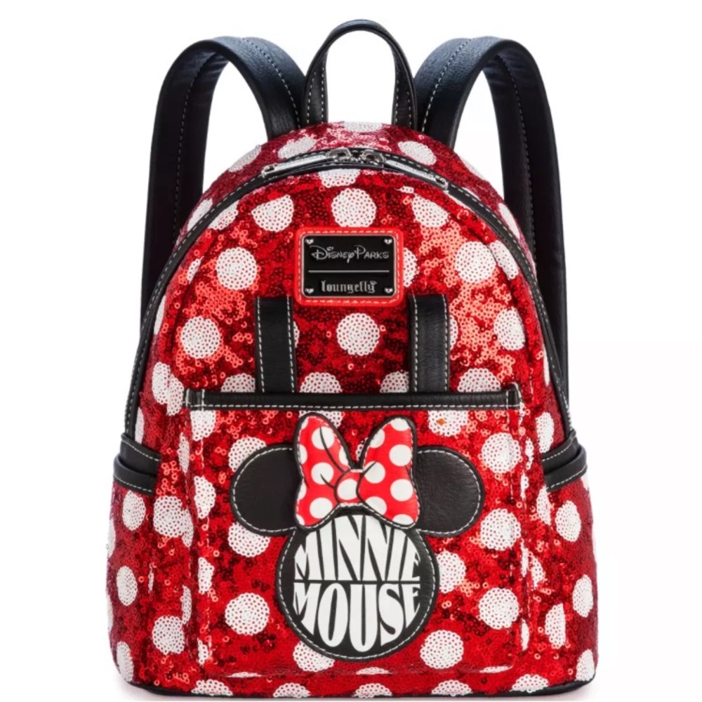 Minnie Mouse Sequin Polka Dot Loungefly Backpack 🎒 new in packaging